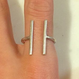 Sterling Silver negative space fashion ring